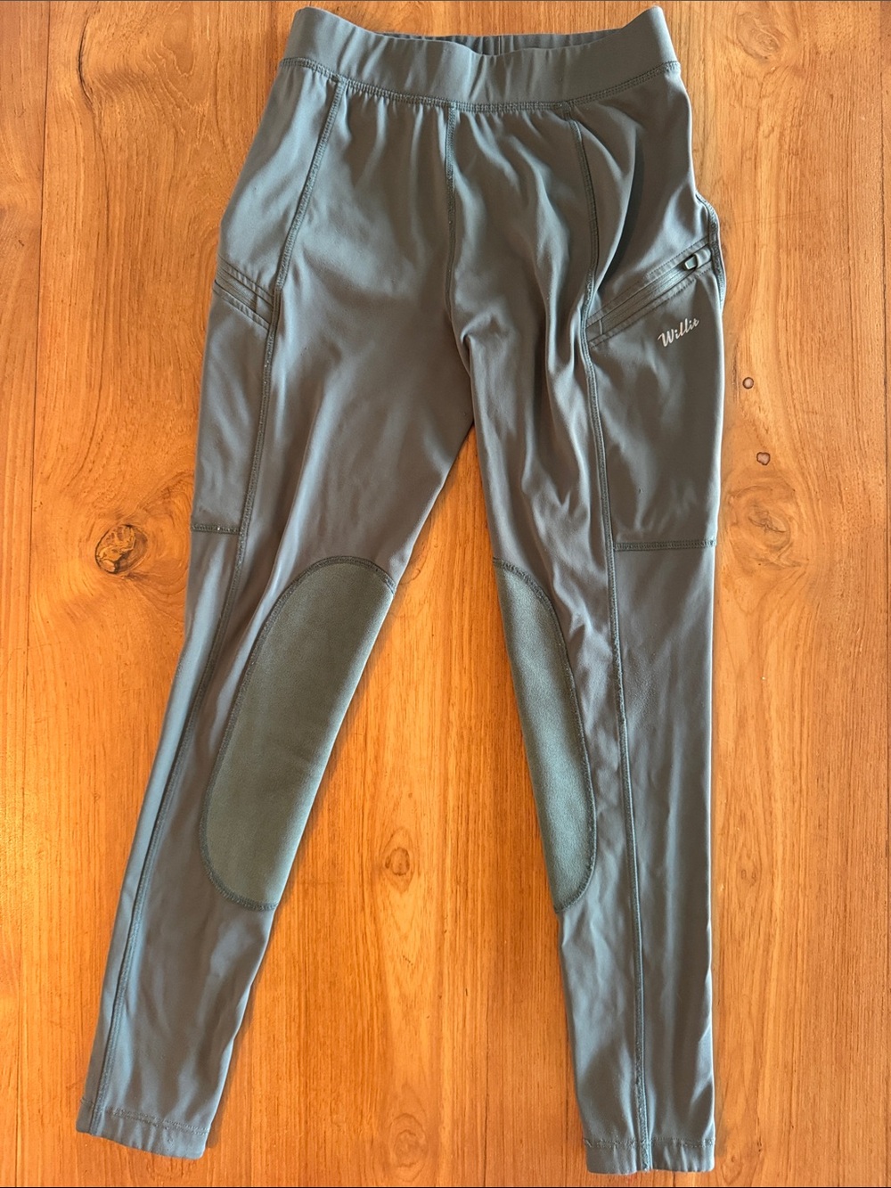 Willit Kids Gray Equestrian Stretch Leggings